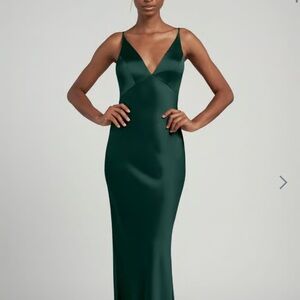 Jenny Yoo Deep Green Maxi Dress